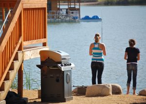 fishing at cabins