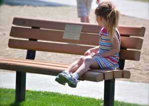 girl on bench
